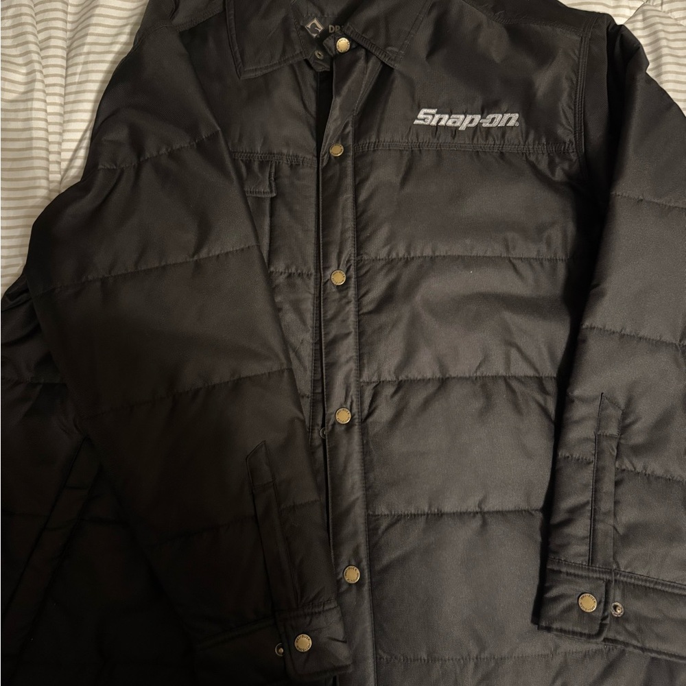 Snap-on Black Puffer Jacket